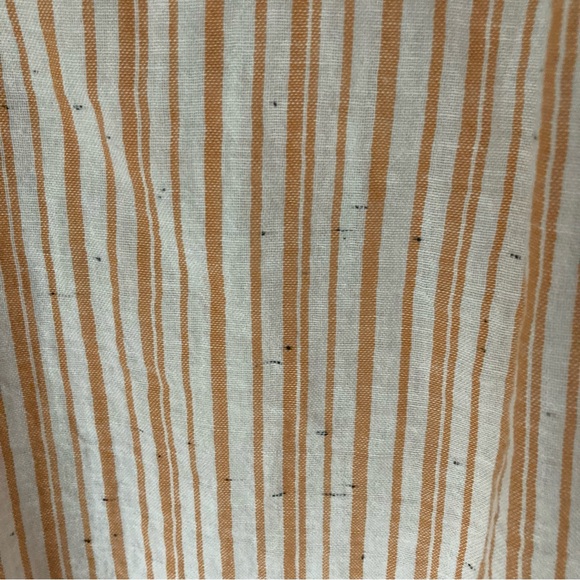 Wonderly Cotton White & Mustard Striped Shirt w/Black Flecks - Picture 6 of 6